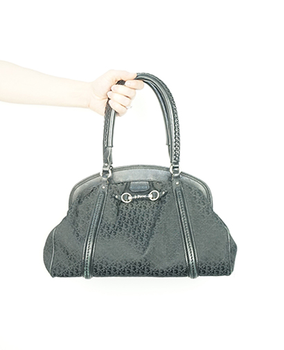 Doctors Bag, £85, Handbags, Black, Canvas, Front view